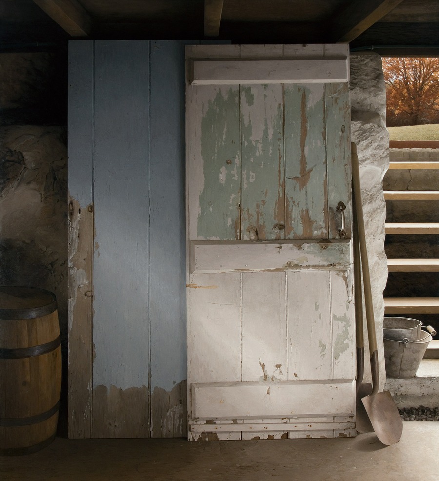 Storm Doors, oil and tempera painting
